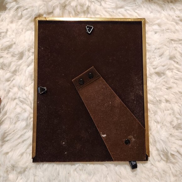 8"x10" Solid Brass Picture Frame With Stand MCM Glam Regency Gallery Wall - Picture 2 of 3